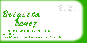 brigitta mancz business card